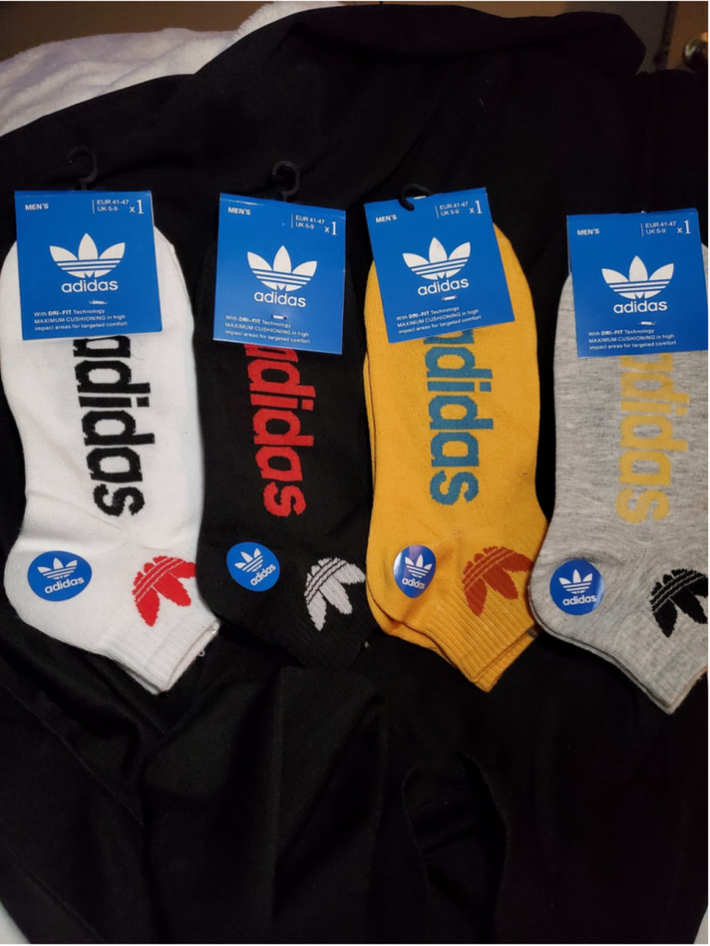 Men's Adidas Casual Socks One Size Multi-color 4-Pack Men size 8-12